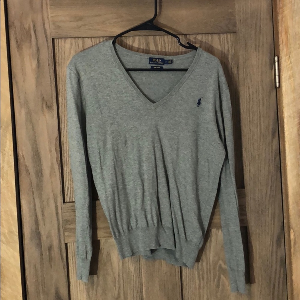 Grey Polo Sweater